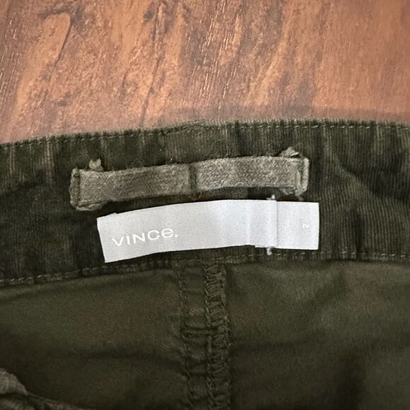 VINCE Slouchy Corduroy Military Pants Slim Fit in Olive - Picture 10 of 16
